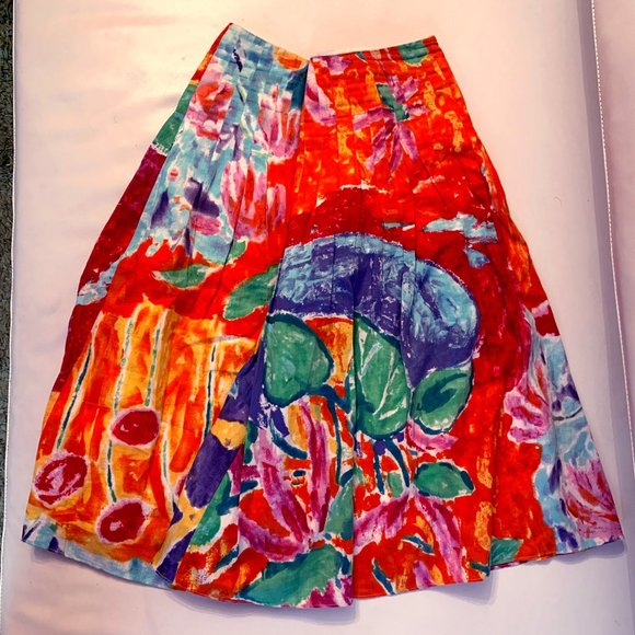 Ralph Lauren Bright Abstract Summer/Fall Skirt - 6 - Picture 1 of 2